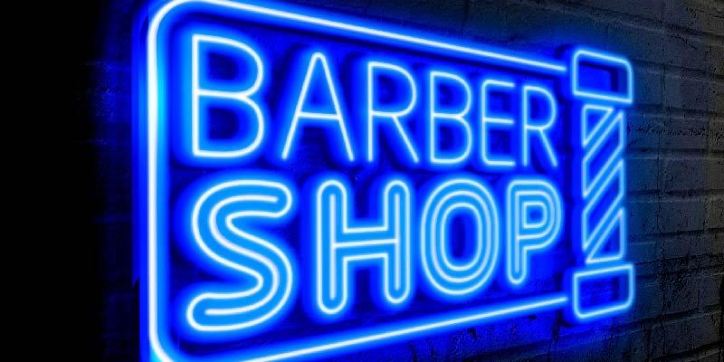 Cartel Neón "Barber Shop"